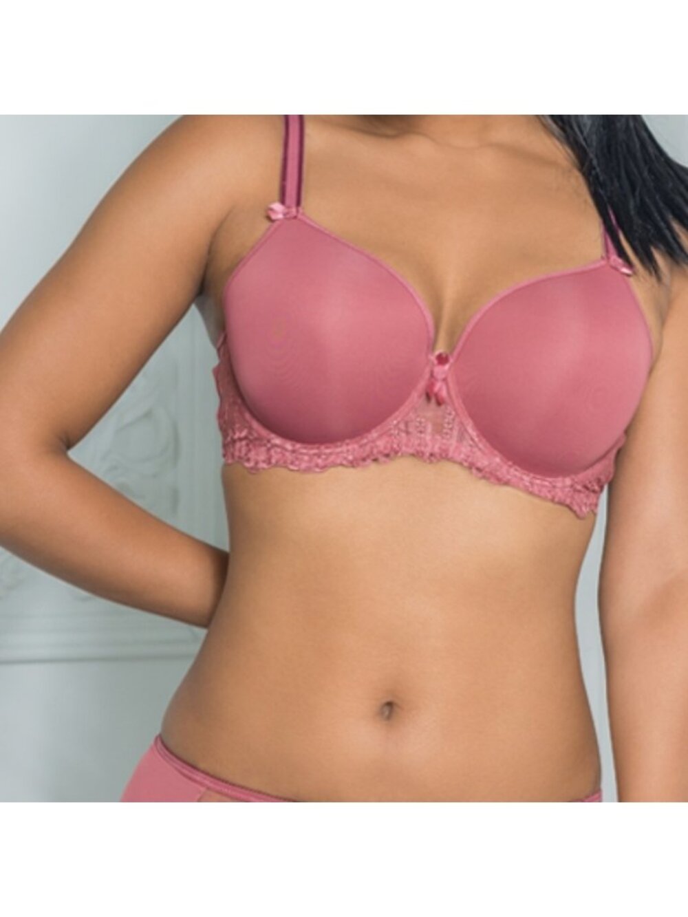 Fit Fully Yours Full Coverage Elise Underwire Bra Pink Lace Lingerie 34G - Picture 3 of 11